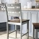 preview thumbnail 16 of 15, Jonah Farmhouse Wood Ladder Back Counter Height Chairs by Furniture of America (Set of 2)