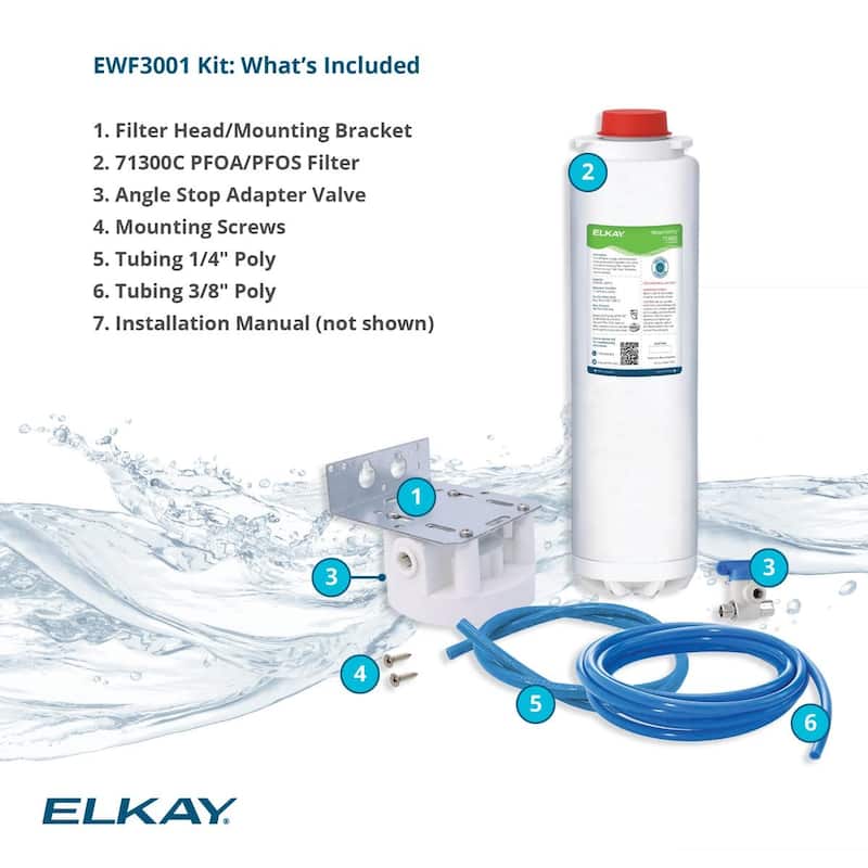 Elkay EWF3001 Quick-Connect DIY Universal Under Sink Filtration Kit