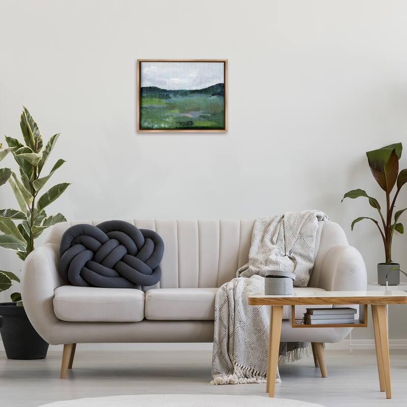 Stupell Brushed Tranquil Landscape Framed Floater Canvas Wall Art Design By Nikita Jariwala