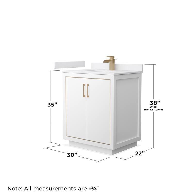 Wyndham Collection WCF1111-30S-VCA-M24 Icon 30" Free Standing Single