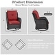 preview thumbnail 8 of 7, Pocassy 3-Piece Outdoor Swivel Bistro Set, Wicker Rocking Chairs
