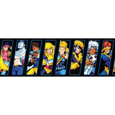 RoomMates Marvel's X-MEN '97 Pixel Art Black Peel and Stick Border