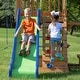 preview thumbnail 8 of 11, Backyard Discovery Beach Front Cedar Wood Swing Set, Slide, Play Deck - 14'1" x 14'5"