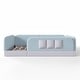 preview thumbnail 65 of 124, Twin/Full/Queen Teddy Fleece Floor Bed with Upholstered Safety Rails and Pocket