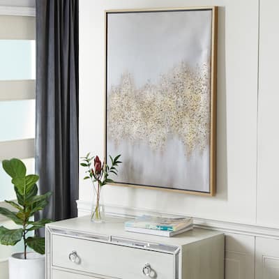 CosmoLiving by Cosmopolitan Canvas Glam Abstract Framed Wall Art