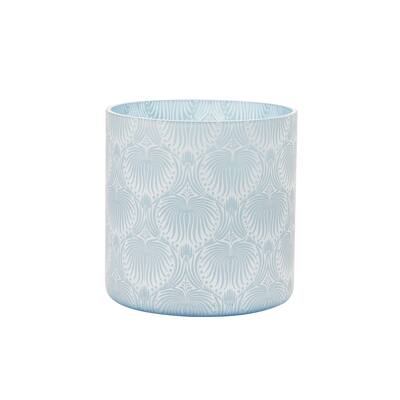 Large Blue Shell Candle Holder