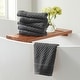 preview thumbnail 134 of 193, Linery & Co. Cotton Diamond Waffle Texture Bath Towels. Hand Towel (Pack of 6) - Dark Gray