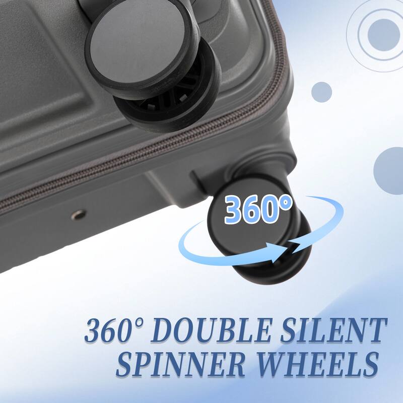 20"/24"/28" 3 pcs/set in PP Spinner Wheel Luggage, Carry on Suitcase, Matching Color, Combination Lock