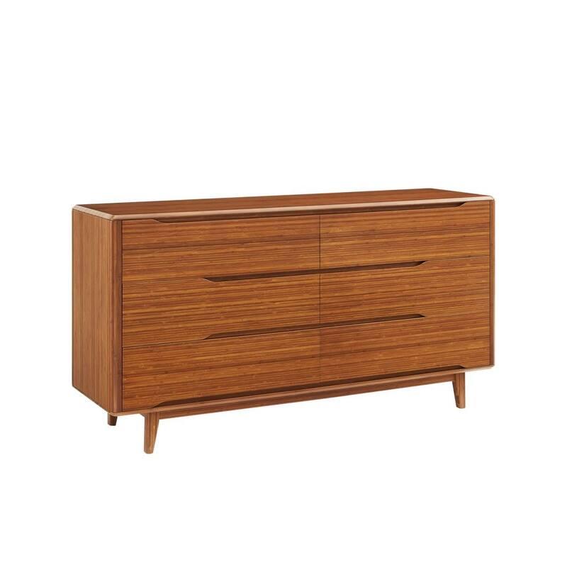Dylan Six Drawer Double Dresser, Copper