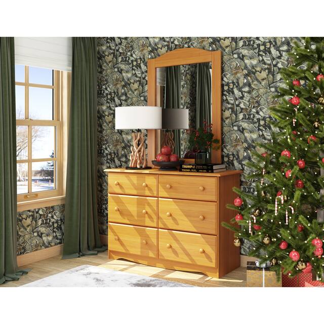 100% Solid Wood 6-drawer Double Dresser by Palace Imports