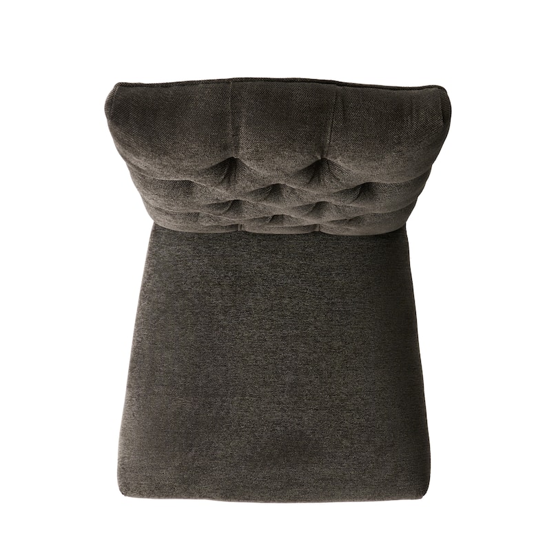 Crown Top Dark Grey Fabric Upholstered Dining Chair (Set of 2) by Christopher Knight Home