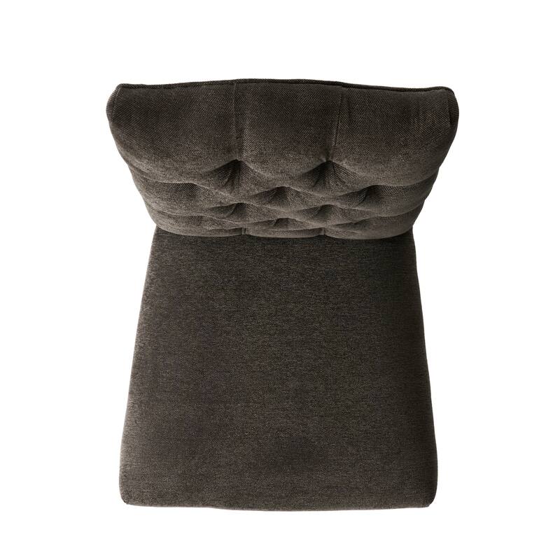 Modern Set of 2 Dining Chairs with Tufted Diamond-Stitched Backrest, Padded Seat, Solid Wood Legs for Dining Room, Living Room