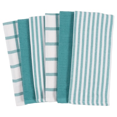 Mixed Flat & Terry Kitchen Towels, Set of 6