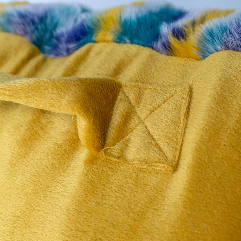 Multi Jacquard FauxFur BedRest, 20" x 18" x 17"