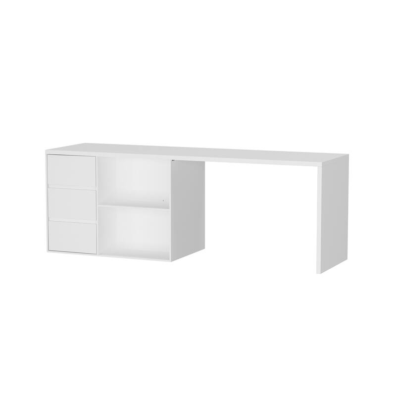 82.7"Kitche Island Table Side Storage Cabinet Dining Table Workstation - 82.7"
