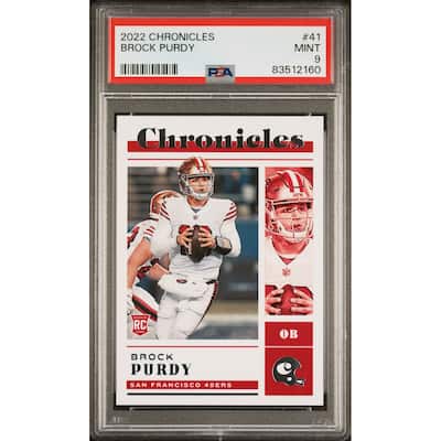 Brock Purdy 2022 Panini Chronicles Football Rookie Card #41 Graded PSA 9 - 8'6" x 11'6"