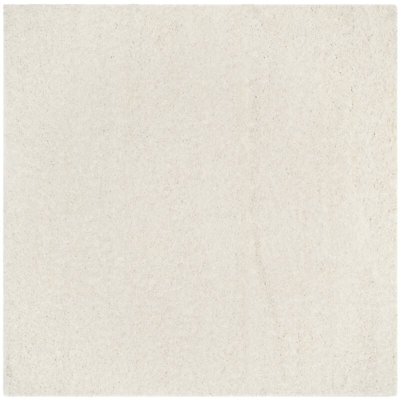 SAFAVIEH Athens Shag Ilaha 1.5-inch Thick Rug - 6'7" x 6'7" Square - Off-White
