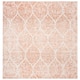 SAFAVIEH Madison Stella Boho Chic Ogee Trellis Rug - 9' x 9' Square - Cream/Orange