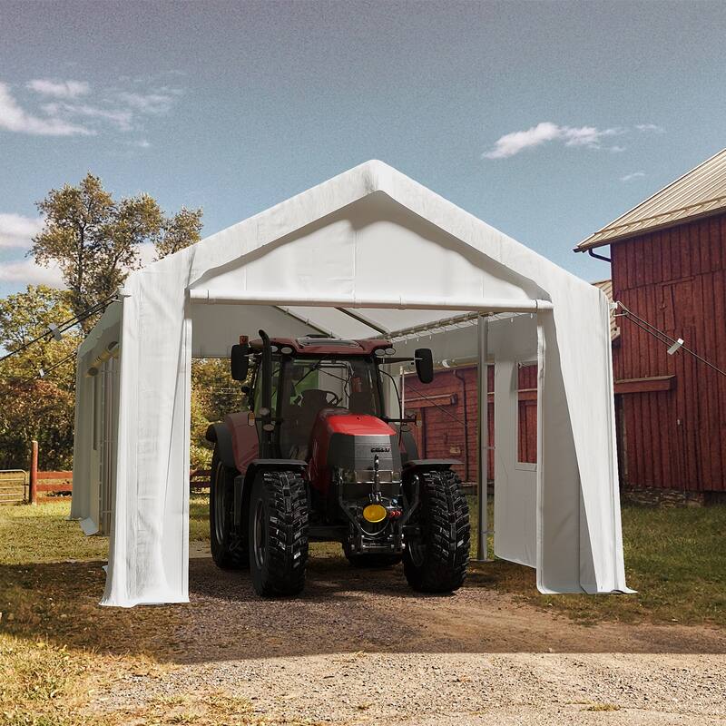 Heavy Duty Portable Carport Garage with Galvanized Frame, for Truck Boat and Equipment Storage