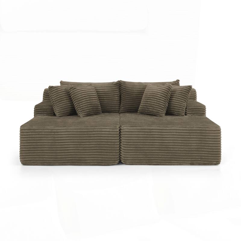 Two-seater Lazy Sofa Lounge Chair,Compressed Sofa No Assembly Required