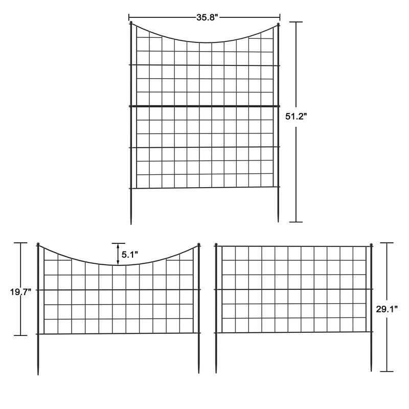 Landscape Wrought Wire Border Folding Patio Fences Flower Bed Fencing