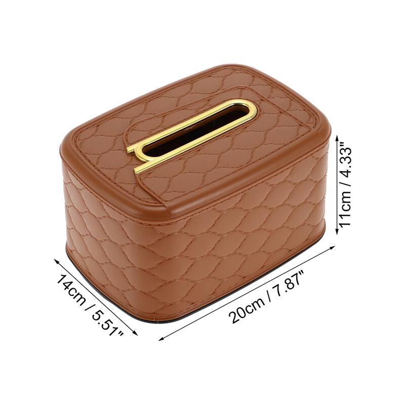 1 Pc Tissue Box Cover with Spring for Bedroom Table - Orange