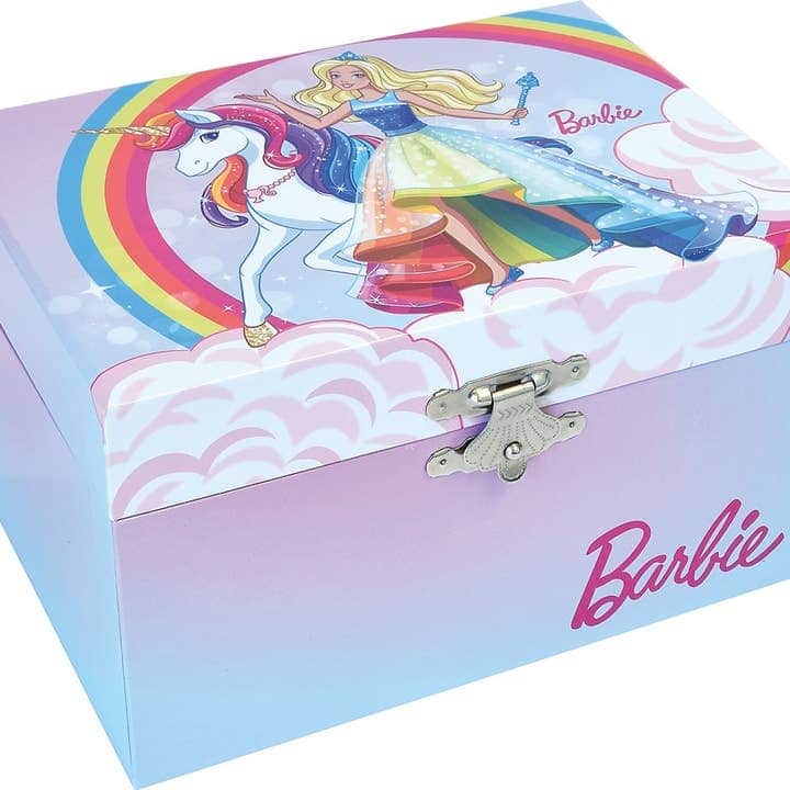 Barbie Unicorn Musical Ballerina Jewelry Box by Mele and Co - N/A