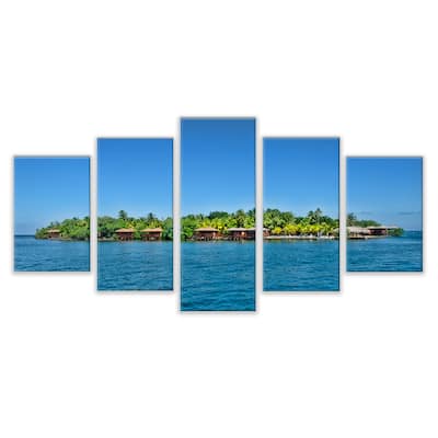 Ready2HangArt 'Azule' 5-Piece Wrapped Canvas Wall Art Set