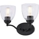 preview thumbnail 1 of 9, Vaxcel Lighting W0517 Bellwood 2 Light 14" Wide Vanity Light Matte Black