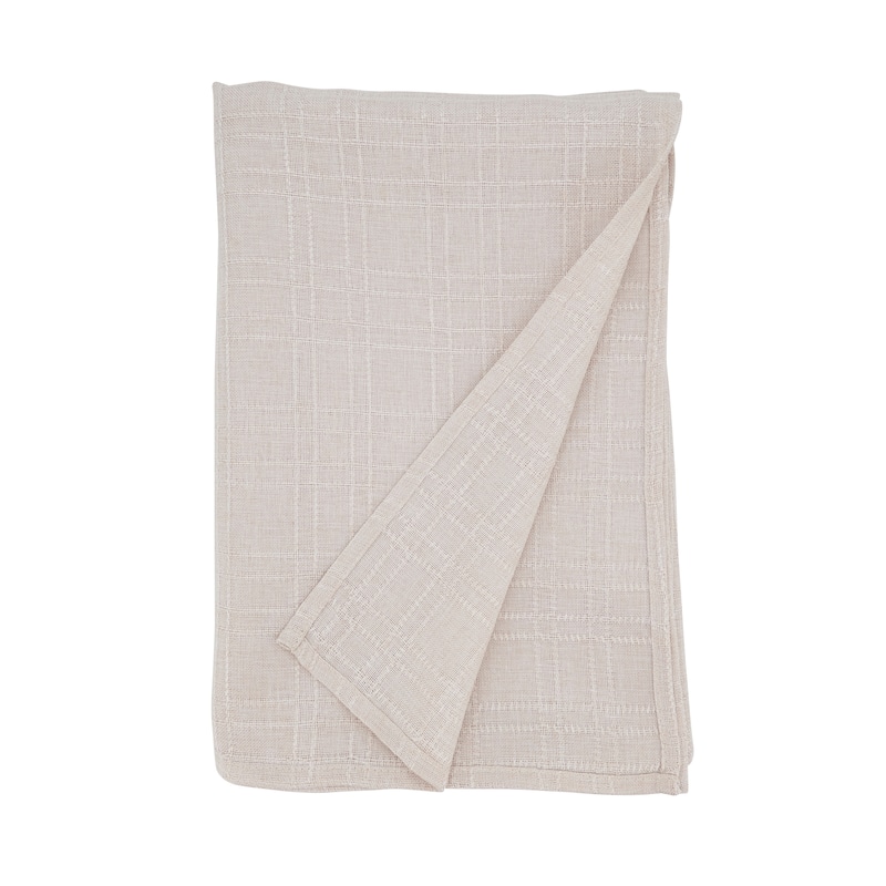 Refined Stitched Plaid Tablecloth