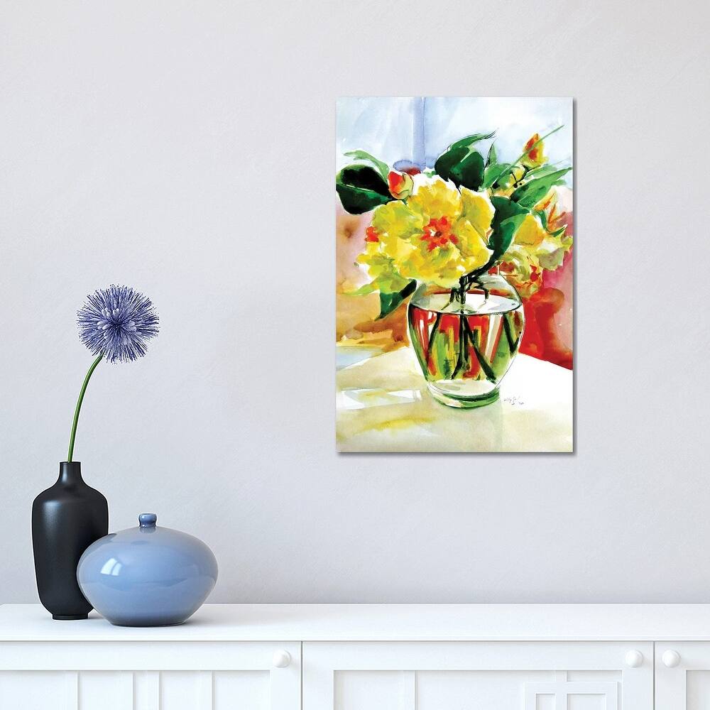iCanvas "Still Life With Yellow Flowers" by Anna Brigitta Kovacs Canvas Print
