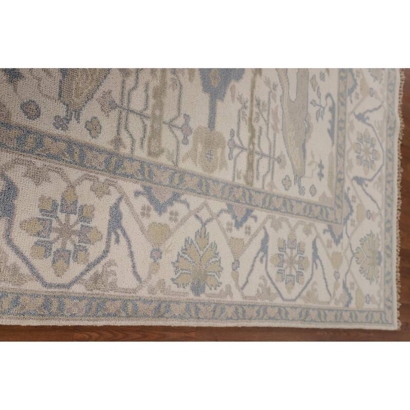 All-Over Oushak Oriental Square Area Rug Handmade Wool Carpet - 7'10"x 7'11"