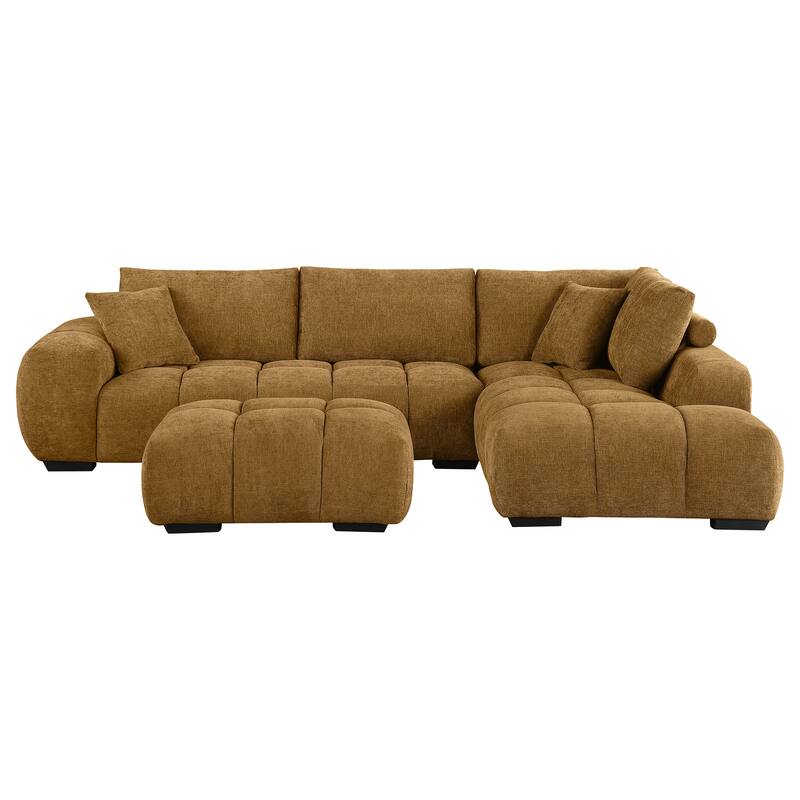 Camacho Upholstered Sectional Sofa With Ottoman Set