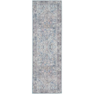 New Concept Washables Vintage Medallion Machine Washable Area Rug