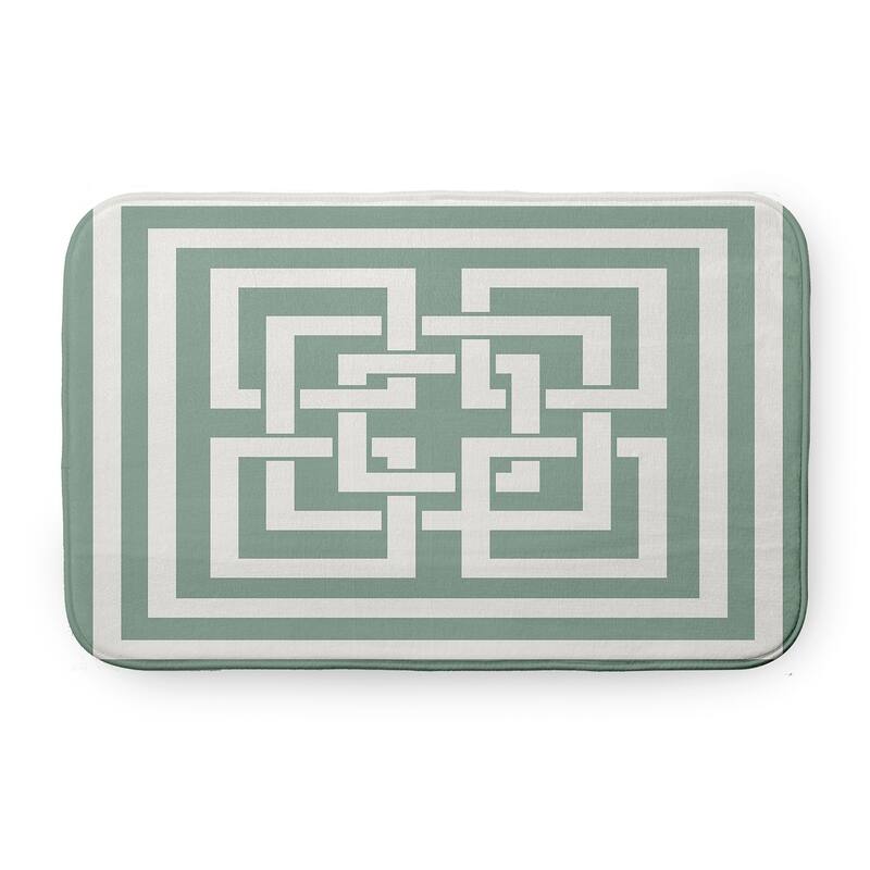 Greek New Key Bathmat - 34" x 21" - Sage