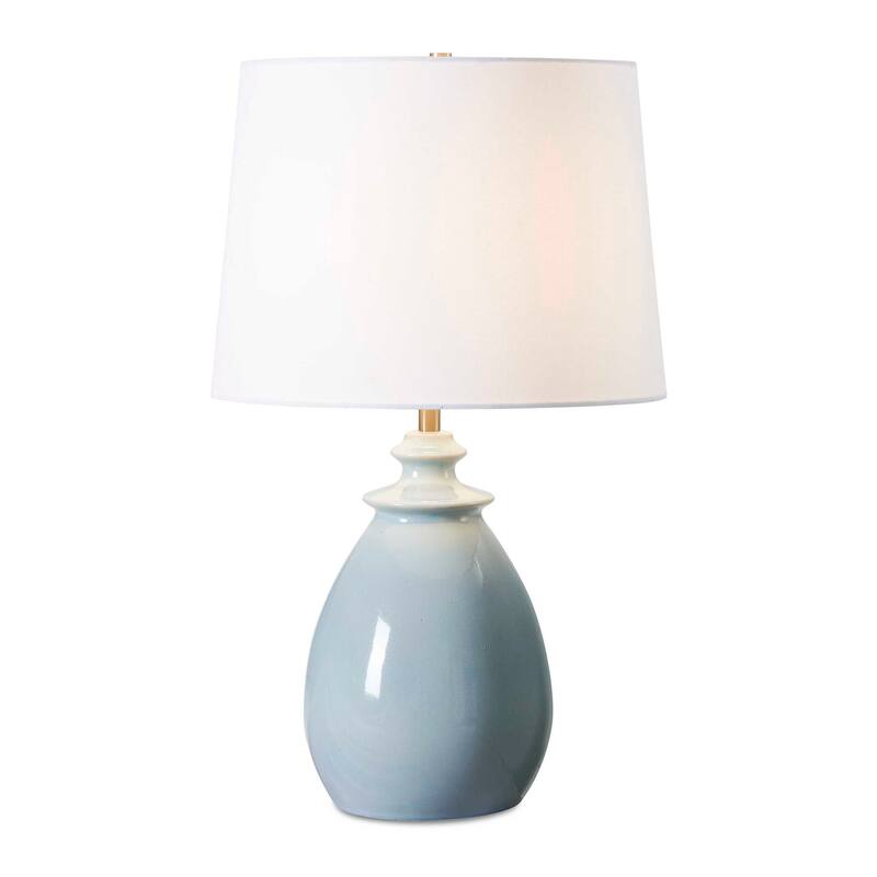 Uttermost Lorene Light Blue Table Lamp - 15.00" W x 24.50" H x 15.00" D