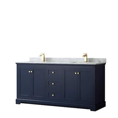 Wyndham Collection Avery 72" Free Standing Double Basin Vanity Set