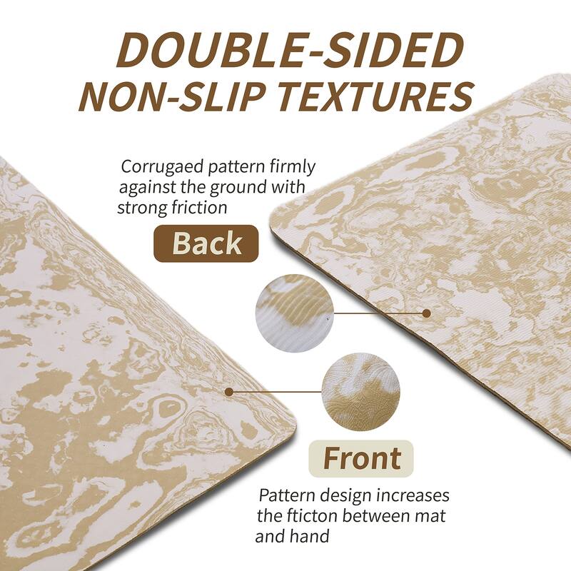 72x24" Extra Thick TPE Yoga Mat,Non-Slip Professional for Pilates Home