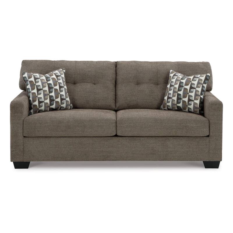 Joey 75 Inch Full Size Sofa Sleeper, Integrated Mattress, Brown Polyester