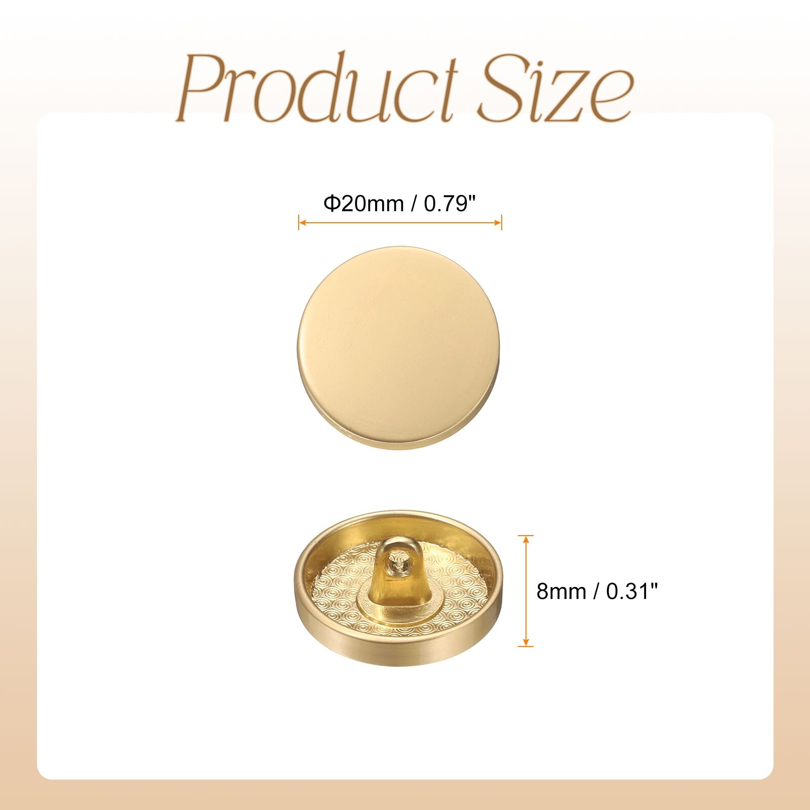 Metal Round Buttons Zinc Alloy Shank Flat Sewing Craft Replacement Buttons for Clothing Decoration DIY