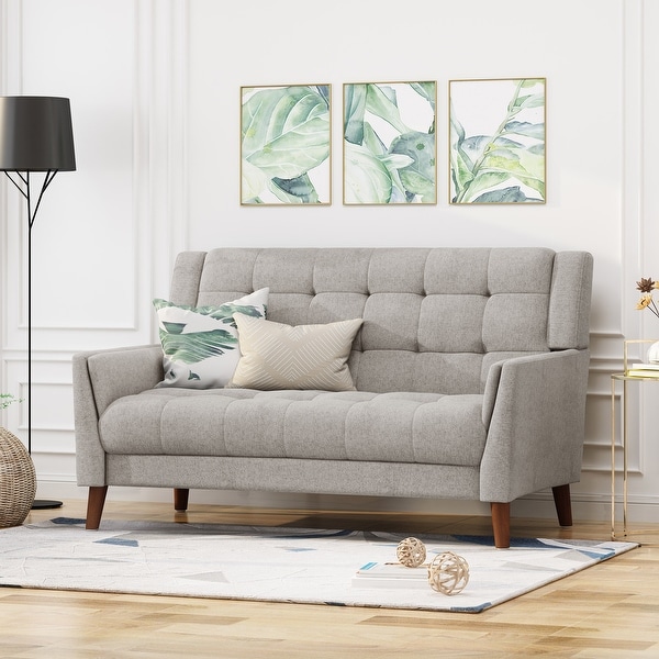 Candace Mid-century Modern Fabric Loveseat by Christopher Knight Home. Opens flyout.