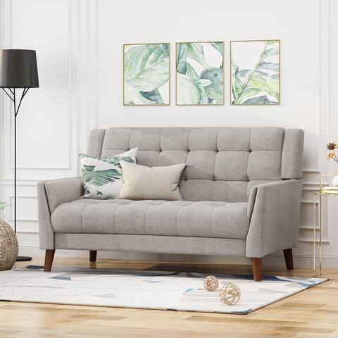 Candace Mid-century Modern Fabric Loveseat by Christopher Knight Home