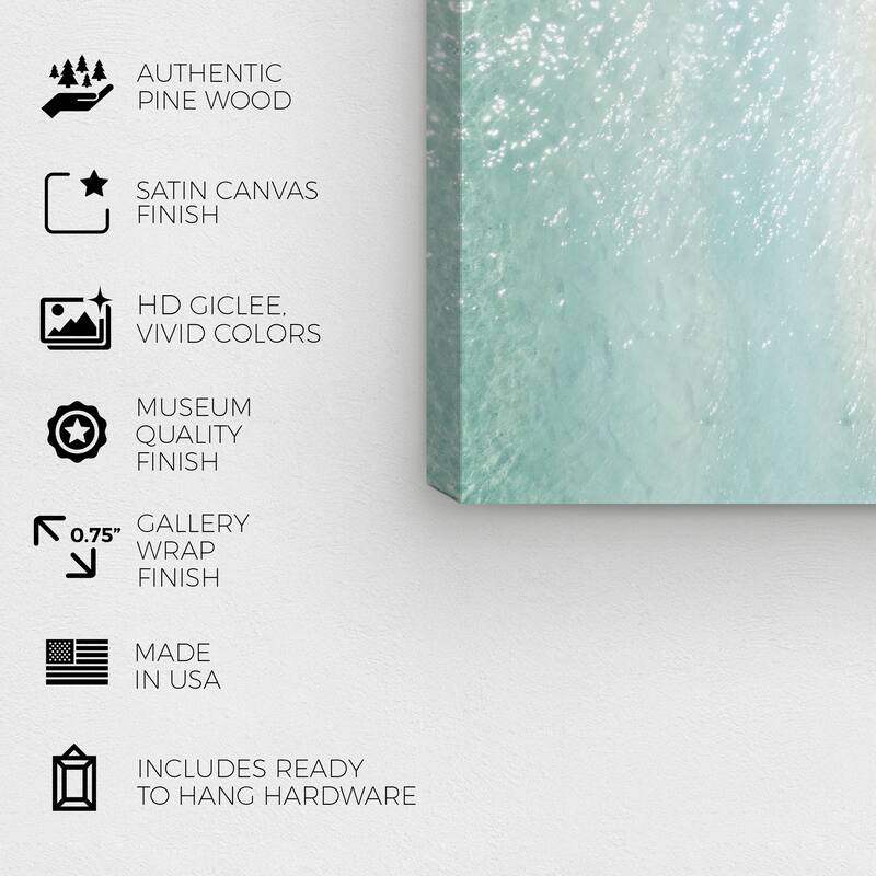 Wynwood Studio Fashion and Glam The beach all for Me Blue and Light Brown Glam Wall Art Canvas Print
