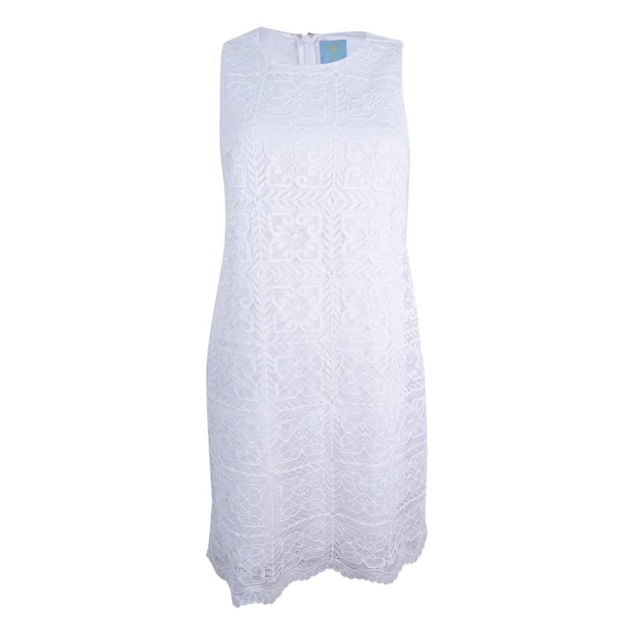 white lace shift dress