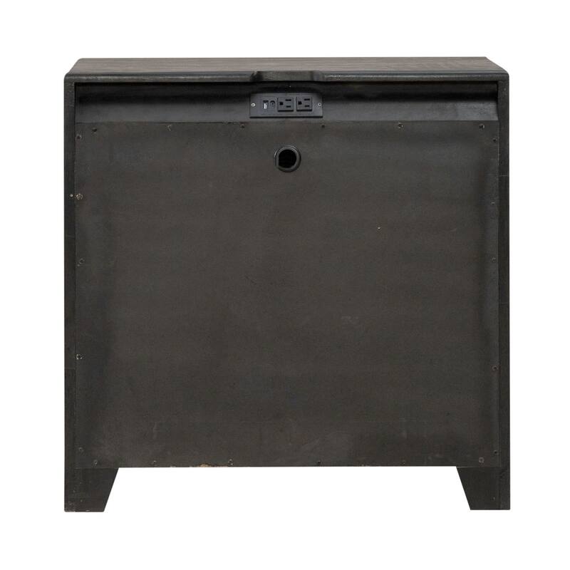 Skyview Lodge Cobblestone Bedroom Nightstand with Charging Station