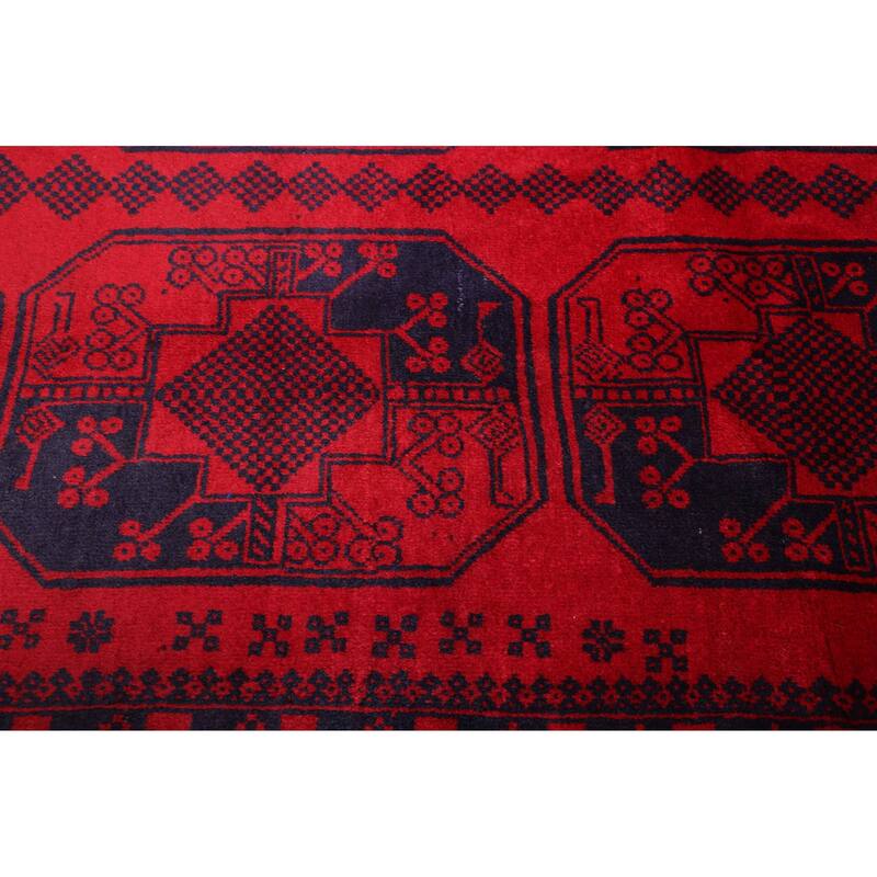 ECARPETGALLERY Hand-knotted Teimani Red Wool Rug - 3'9 x 6'8