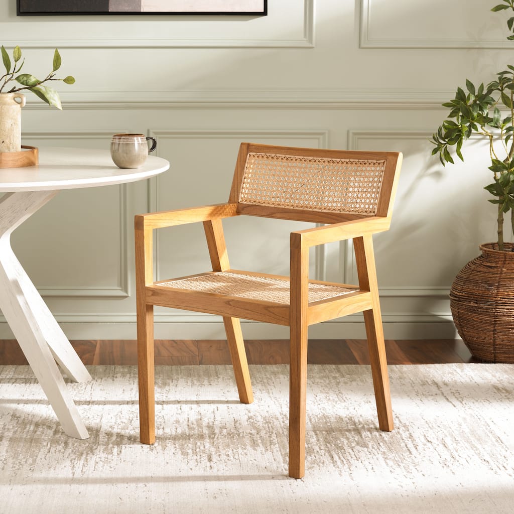 SAFAVIEH Cire Rattan Dining Chair (Fully Assembled) - 22"W x 21"D x 32"H