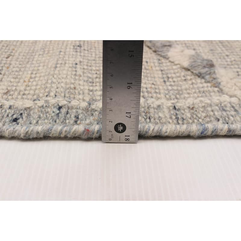 ECARPETGALLERY Hand-knotted Tangier Light Grey Wool Rug - 8'3 x 10'1