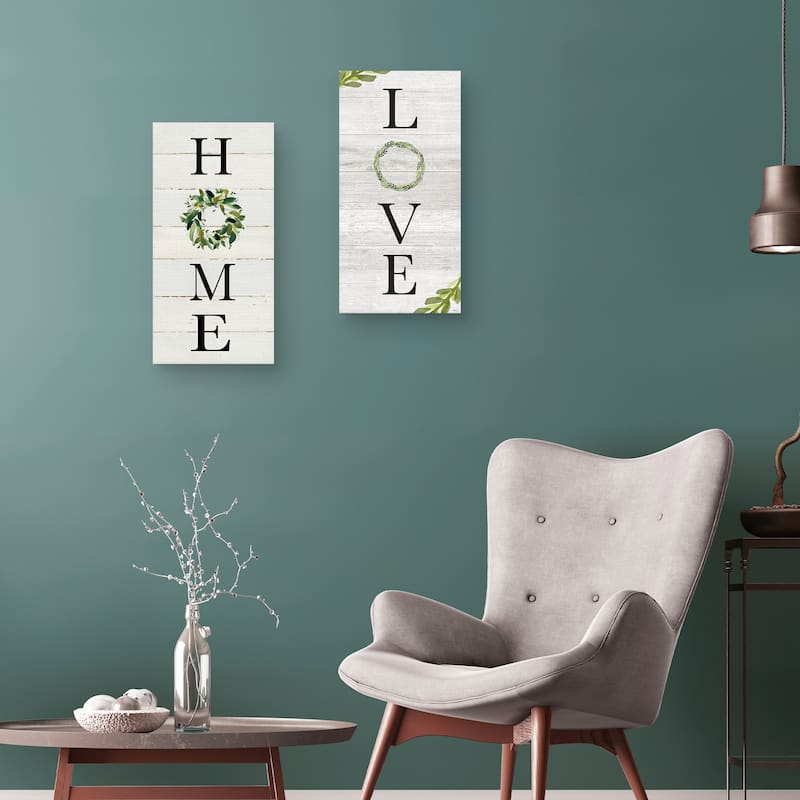 Home Panel & Love Panel Canvas Art Prints