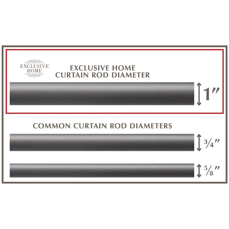 Porch & Den Freret 1-inch Curtain Rod and Finial Set